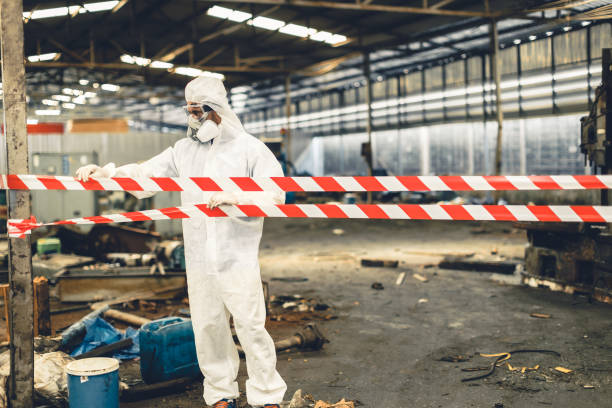 Professional Biohazard technician working in Thornton, CA